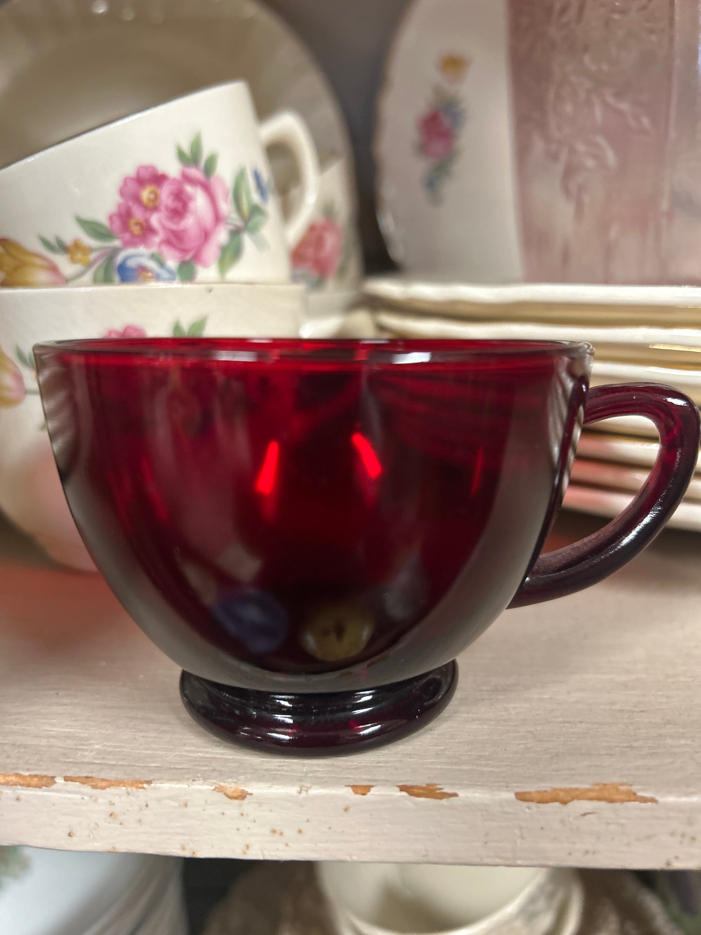Red Ruby Cups Set of 4