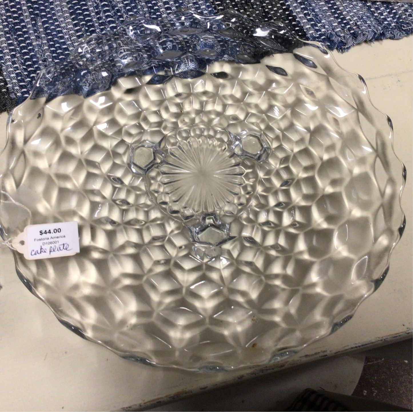 Fostoria American Cake Plate