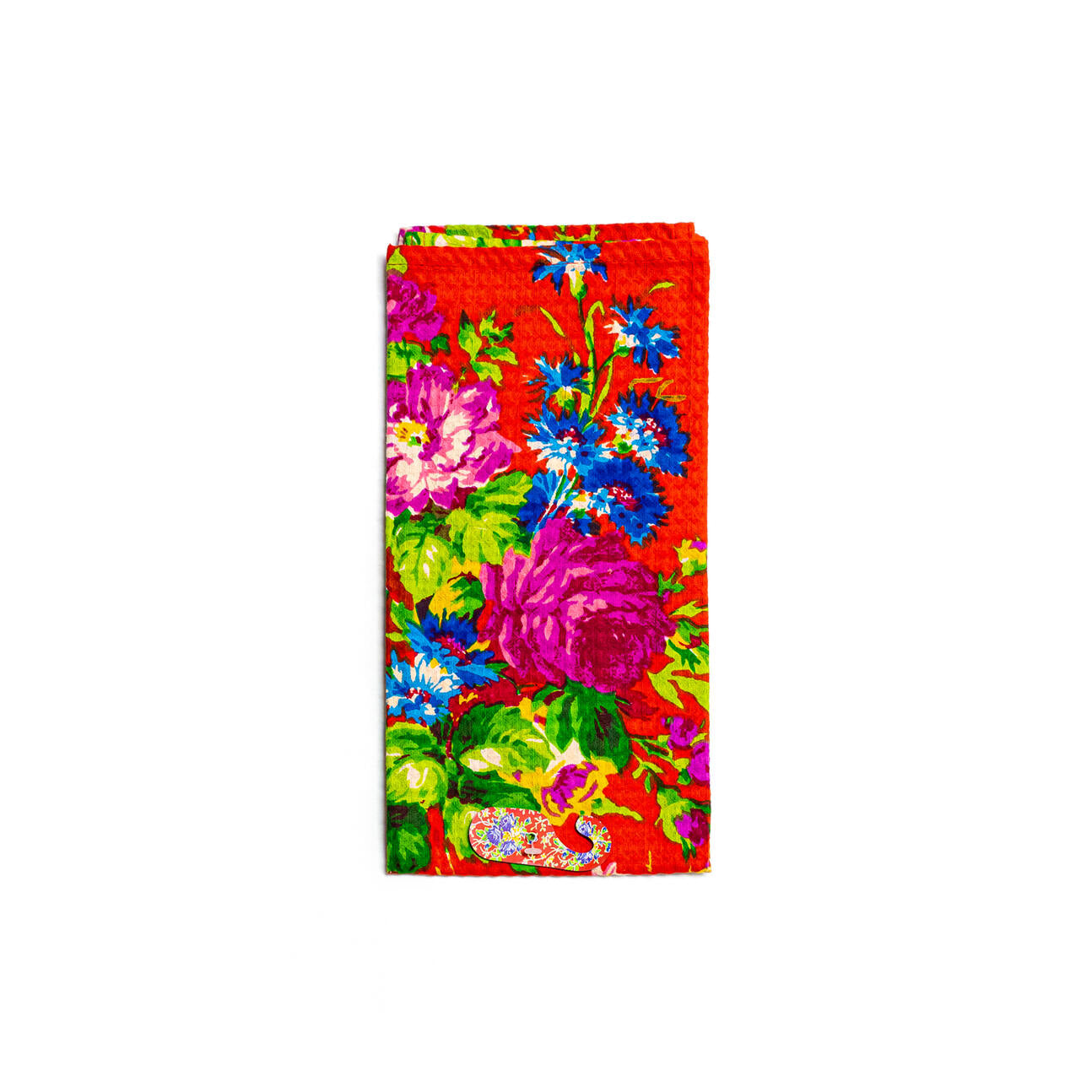 April Cornell-Cottage Rose Tea Towel-Orange