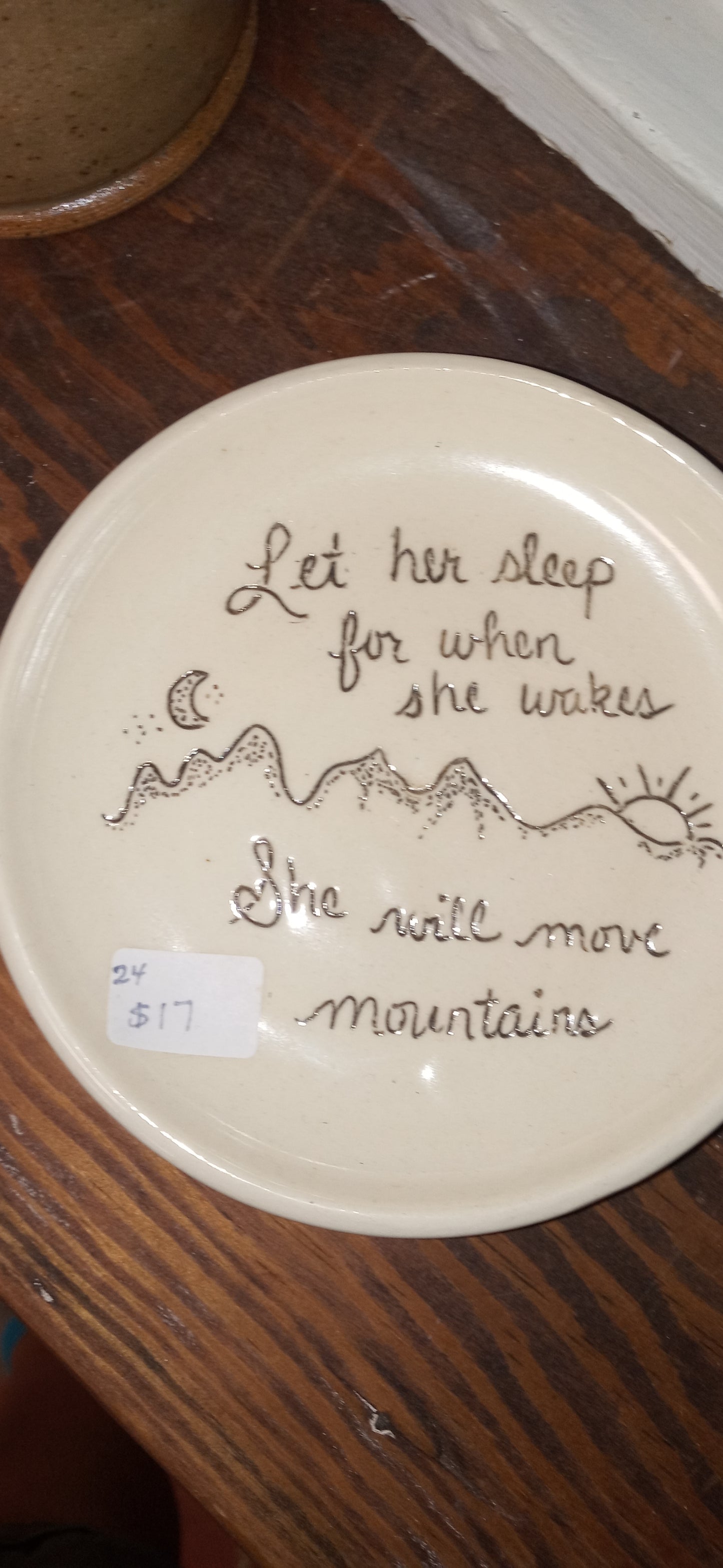 Little Plate Carved She Will Move The Mountains