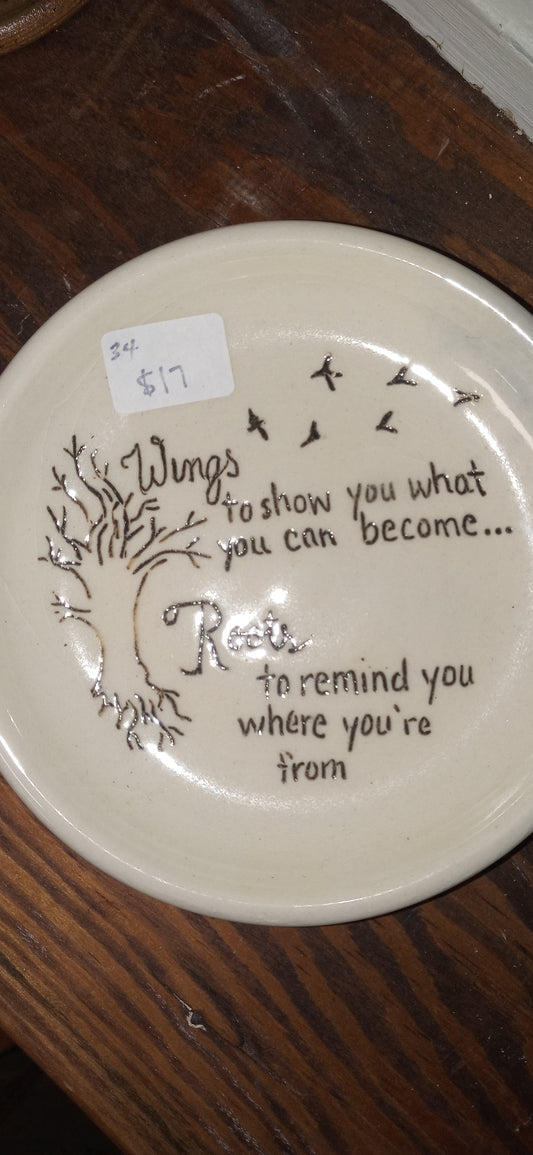 Little Plate Carved Wings To Show