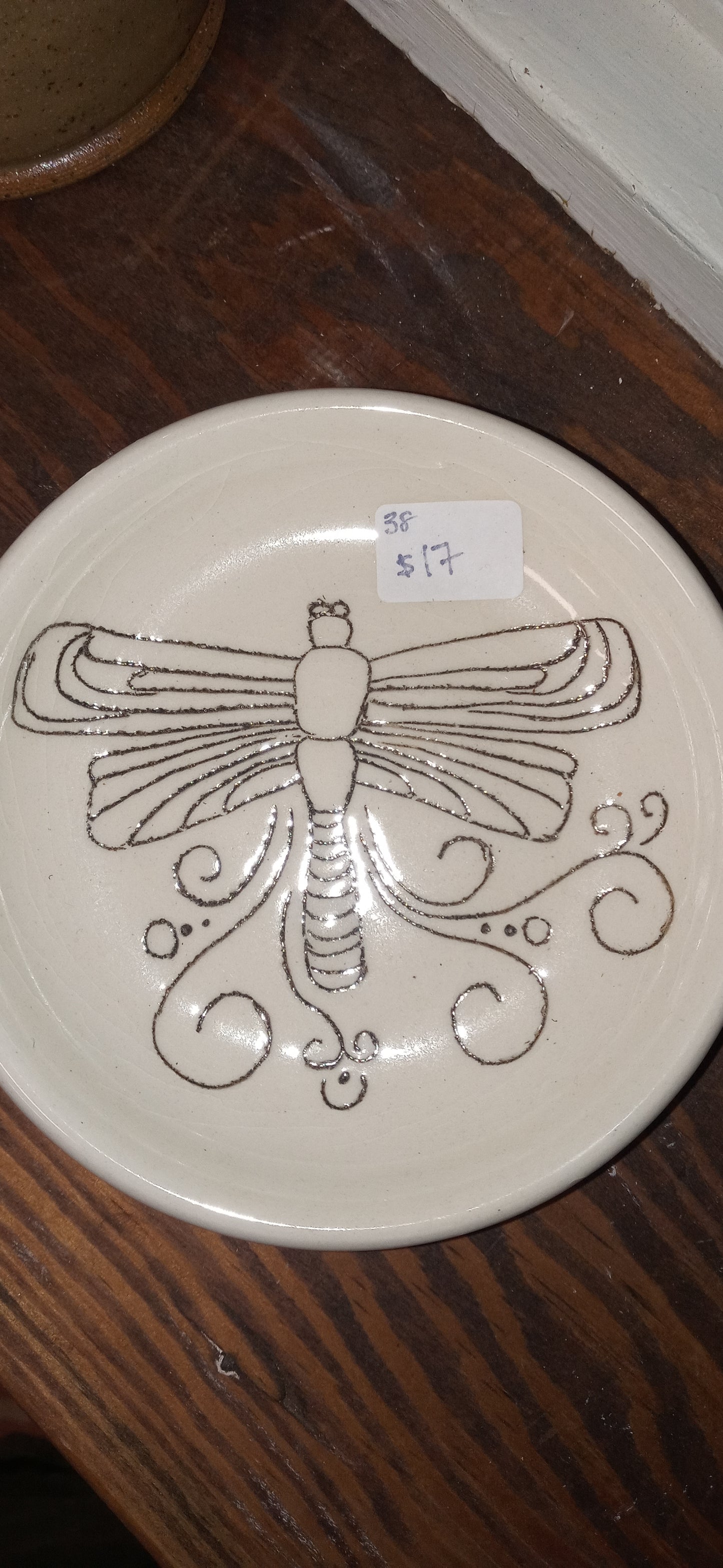 Little Plate Carved Dragonfly 38
