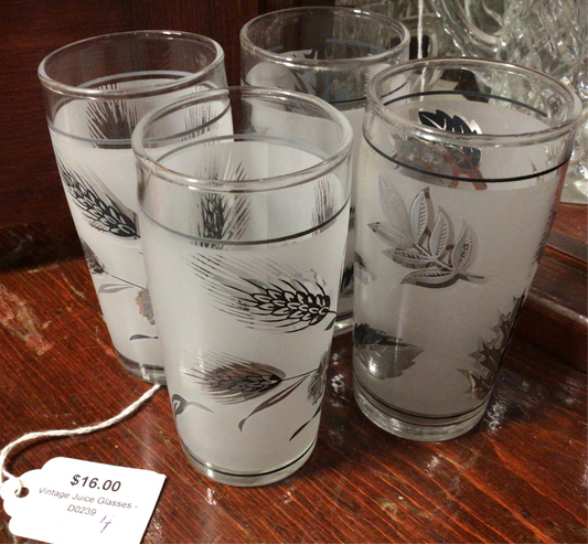 Vintage Juice Glasses Set of 4