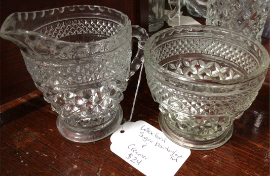 Wexford Sugar Bowl w/out lid and Creamer