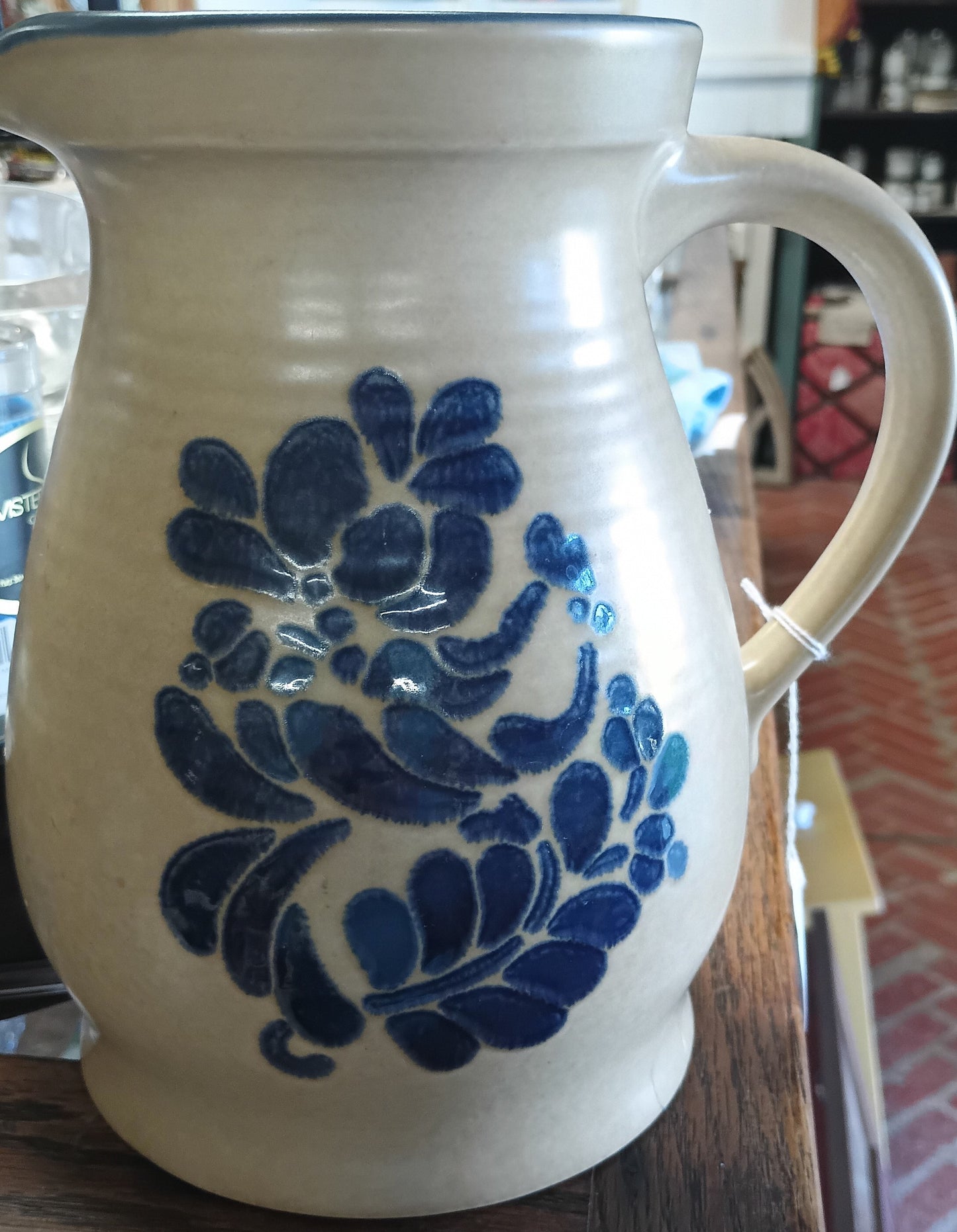 Pfaltzgraft Folk Art Pitcher with a Blue Bird