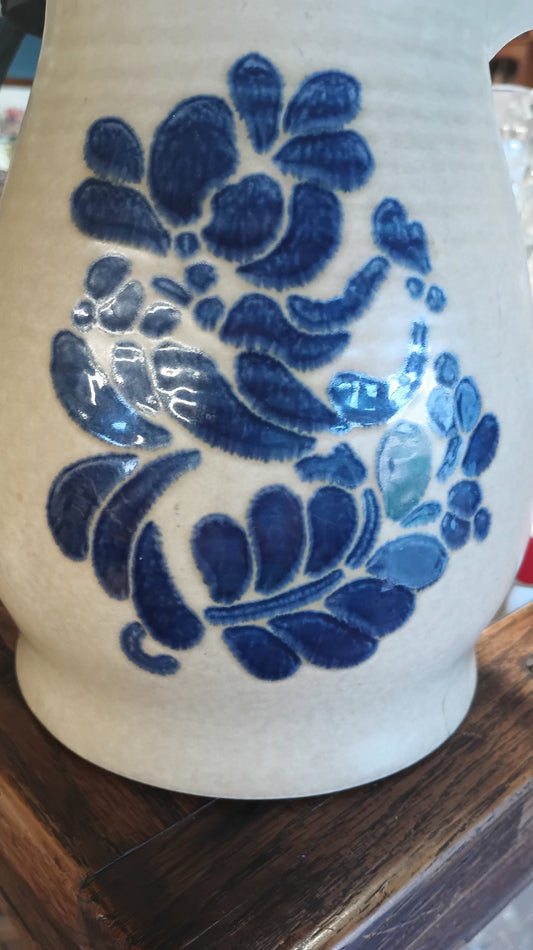 Pfaltzgraft Folk Art Pitcher with a Blue Bird