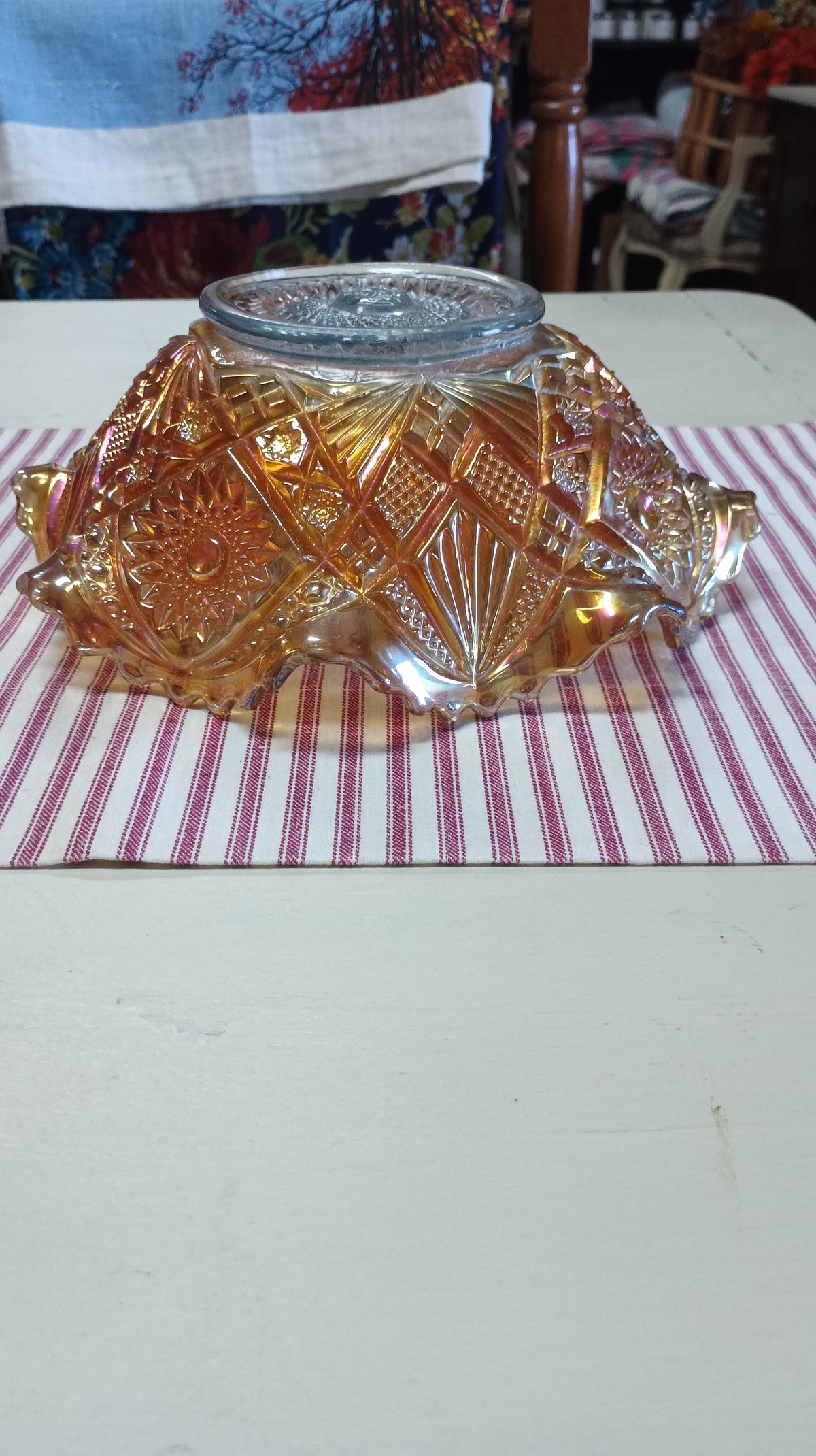 Iridescent Carnival Glass
