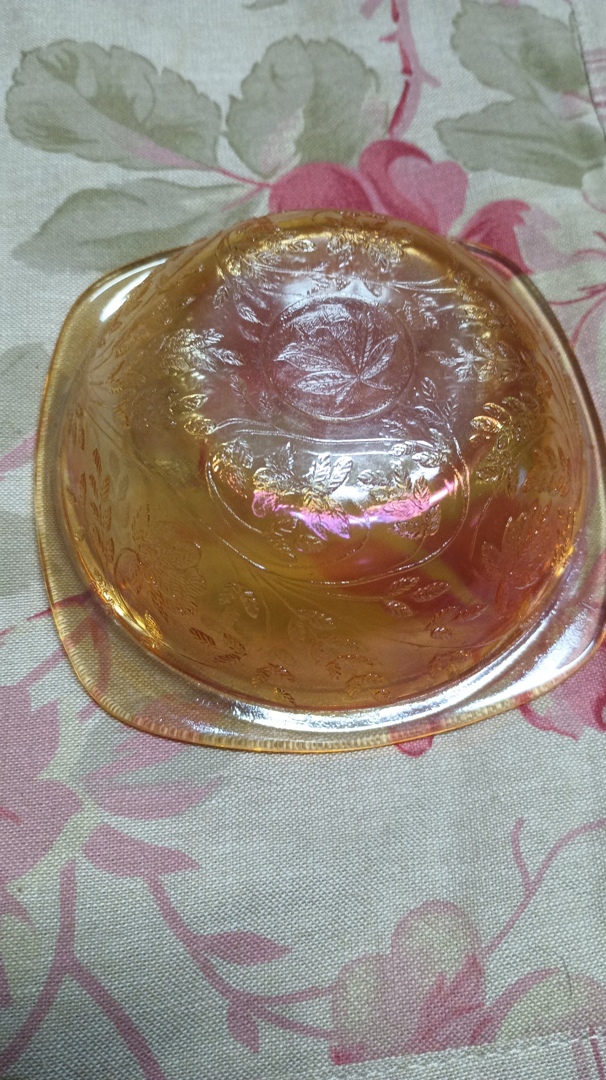 Vintage Marigold Carnival Glass Bowl