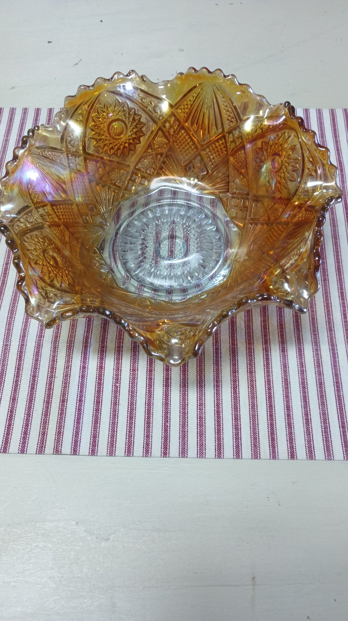 Iridescent Carnival Glass